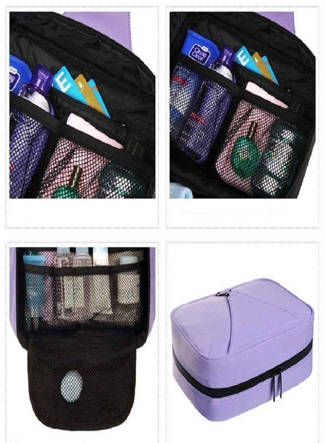 Krupasadhya Travel Cosmetic Makeup Pouch Toiletry Bag Organizer Fabric - Multi-Colour - Image 2